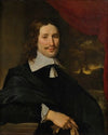 Portrait of a gentleman holding gloves, half-length, before a landscape