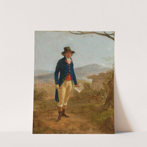 Portrait of a gentleman in a landscape by Jacques Sablet