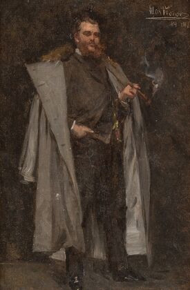Portrait of a gentleman in fur-trimmed coat