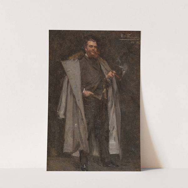 Portrait of a gentleman in fur-trimmed coat by Max Johann Bernhard Koner