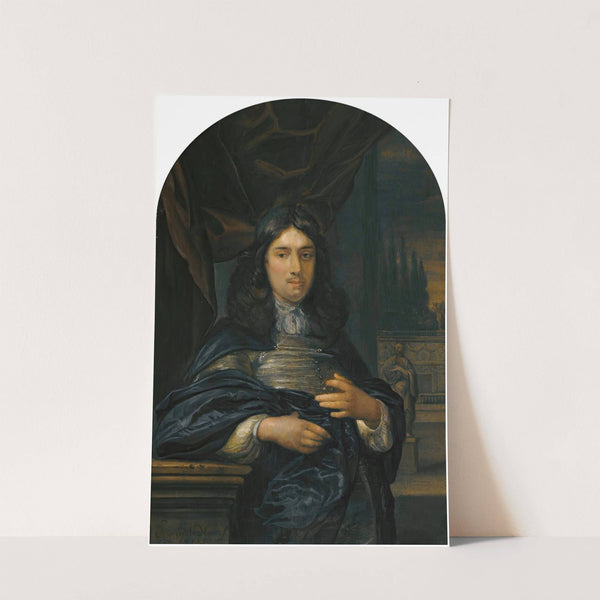 Portrait Of A Gentleman Leaning On A Balustrade by Eglon van der Neer