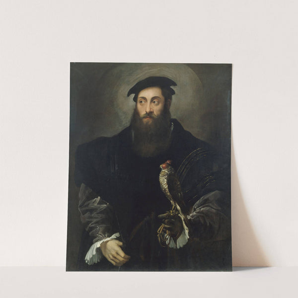 Portrait of a gentleman with a falcon by Nicolò dell'Abate