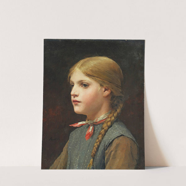 Portrait Of A Girl by Albert Anker