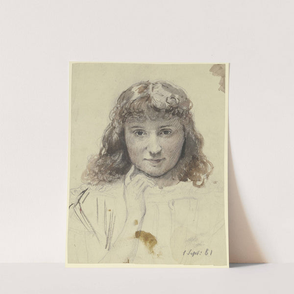 Portrait of a girl by Otto Scholderer