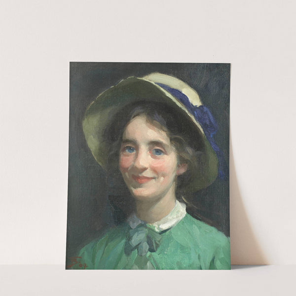 Portrait of a girl in a hat (1909) by Frank Bramley