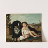 Portrait of a Girl wth Dog by Ernest Étienne Narjot