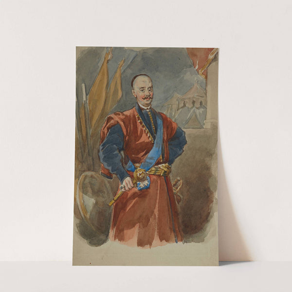 Portrait of a hetman (from the painting in Podhorce) by Juliusz Kossak