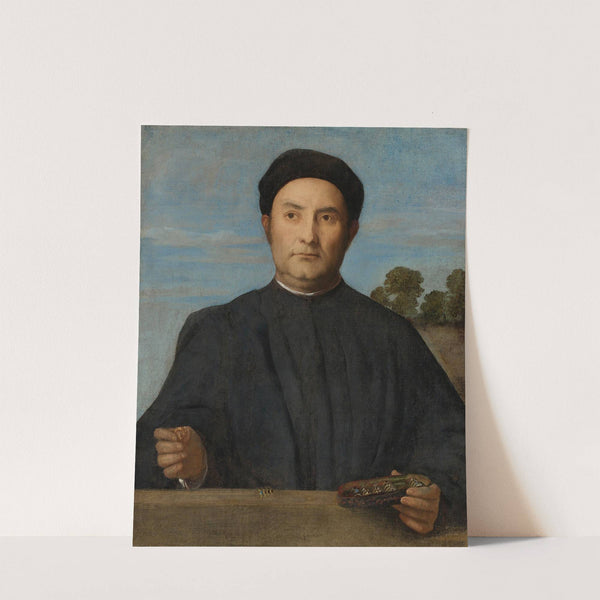 Portrait Of A Jeweler, Probably Giovanni Pietro Crivelli by Lorenzo Lotto