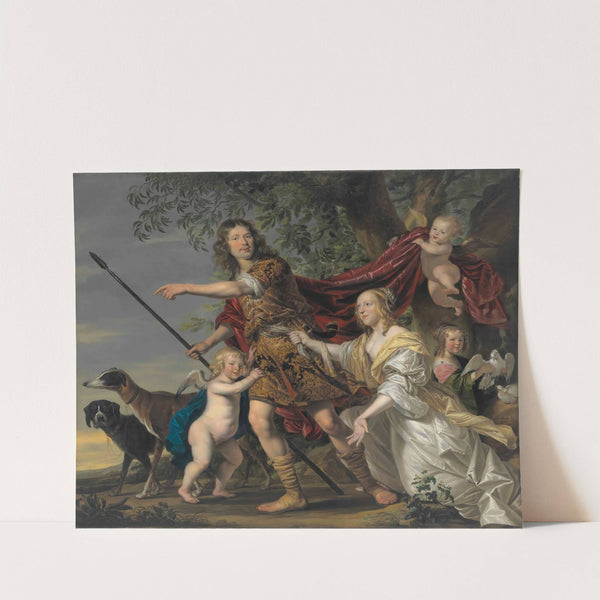 Portrait Of A Lady And A Gentleman As Venus And Adonis by Jacob Frans van der Merck