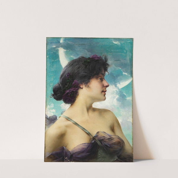 Portrait of a Lady as Diana, also called A beauty in violet by Paul-François Quinsac