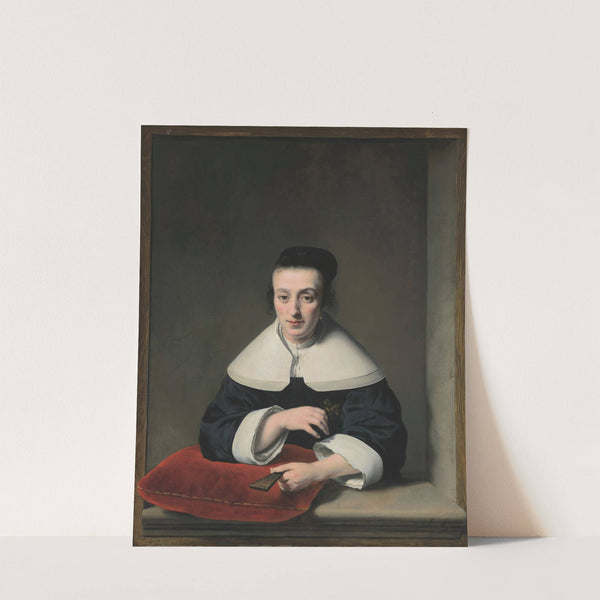 Portrait of a lady at a casement (1652) by Ferdinand Bol