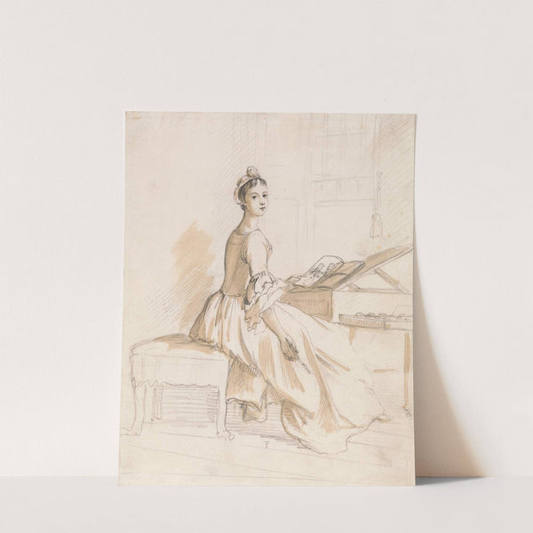 Portrait of a Lady at a Drawing Table by Paul Sandby