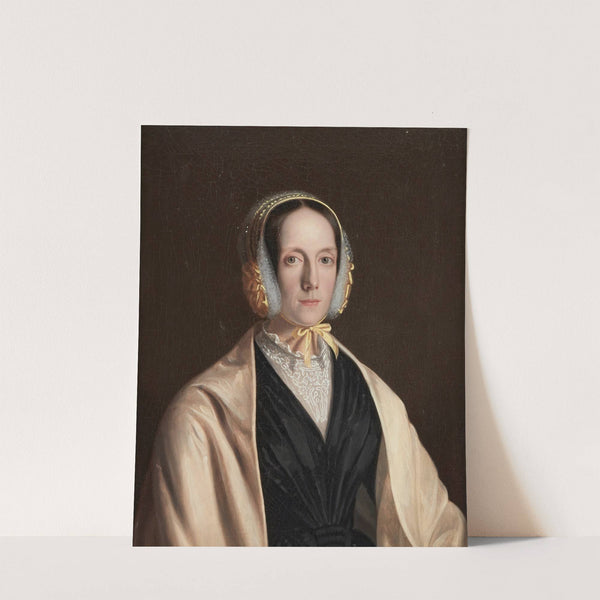 Portrait of a Lady in a Bonnet and Shawl by Frederick Randolph Spencer