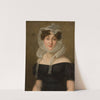 Portrait of a lady in a cap by Karol Schweikart