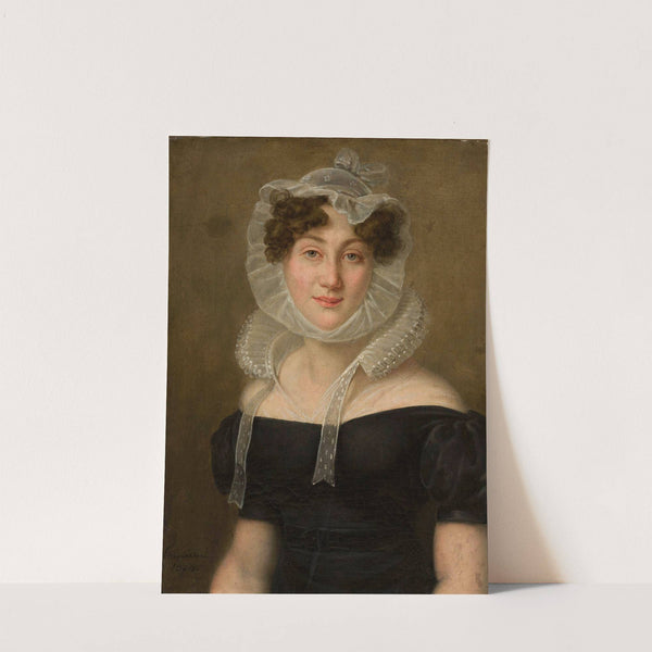 Portrait of a lady in a cap by Karol Schweikart