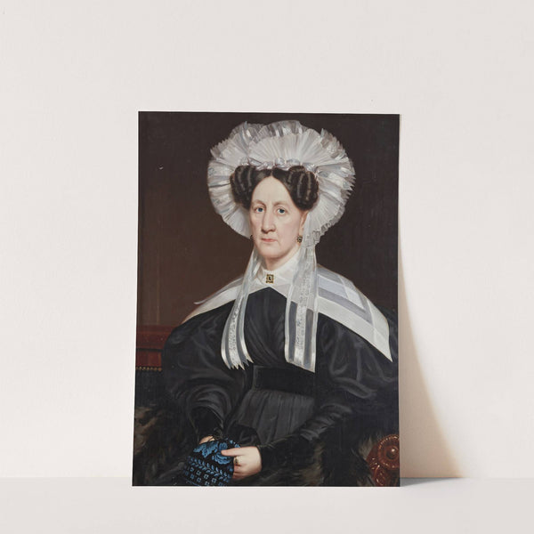 Portrait of a Lady in a Lace Cap, said to be a Wife of a Sea Captain by Frederick Randolph Spencer