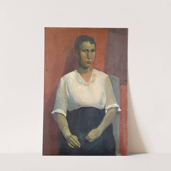 Portrait Of A Lady In A White Blouse by Franz Marent