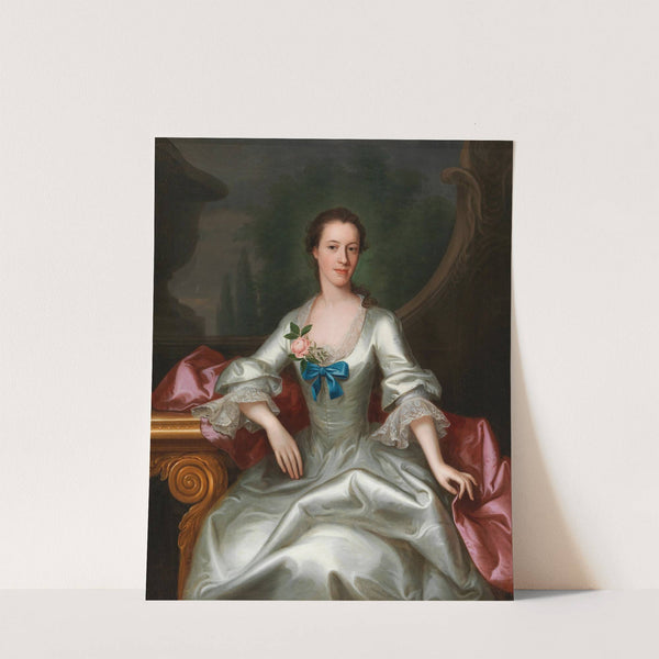 Portrait Of A Lady In An Elegant Dress by Allan Ramsay
