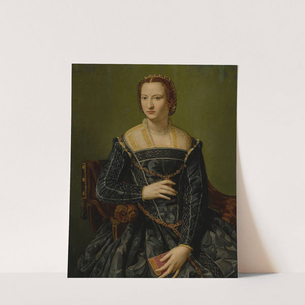 Portrait of a lady in black by Alessandro Allori