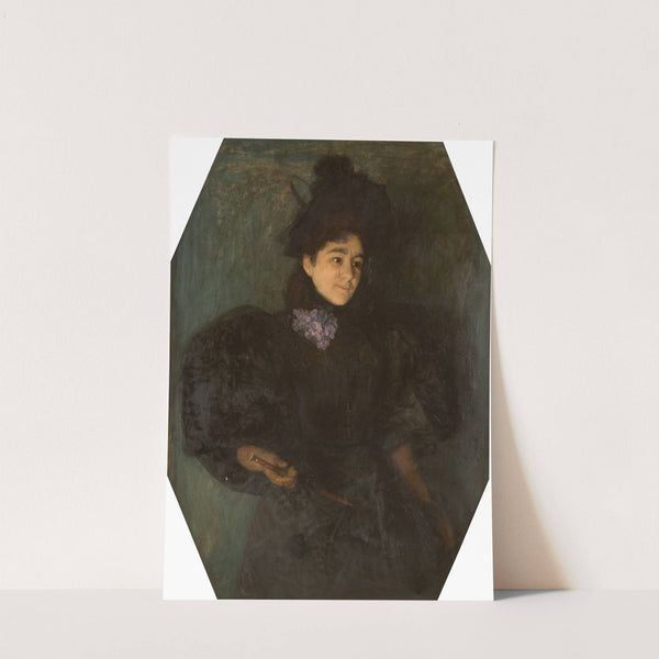 Portrait of a lady in black (1898) by Leopold von Kalckreuth