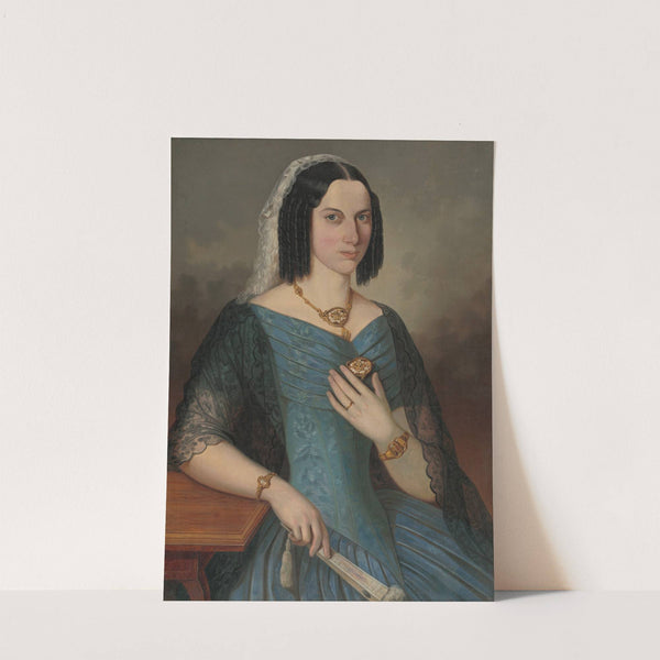 Portrait of a lady in blue by Peter Michal Bohúň