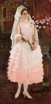 Portrait of a lady in pink dress – Spanish woman