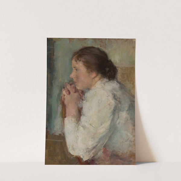 Portrait of a lady in profile by Olga Boznanska