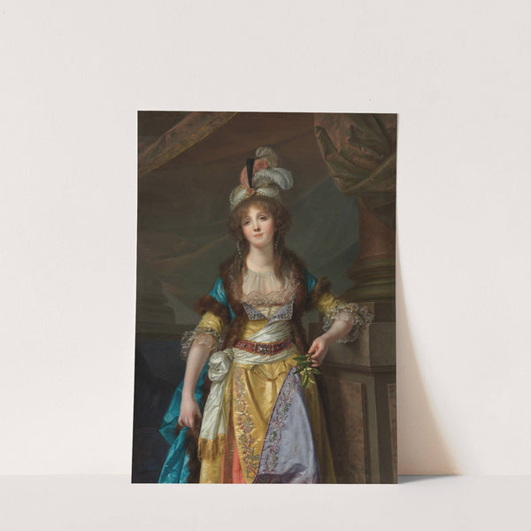 Portrait of a Lady in Turkish Fancy Dress by Jean-Baptiste Greuze
