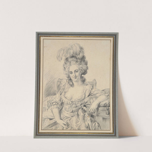 Portrait of A Lady, preparatory study for a painting by Louis Rolland Trinquesse