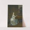 Portrait Of A Lady, Seated At A Harpsichord, Possibly Lucy, Duchess Of St. Albans (D. 1752) (1749) by Arthur Devis