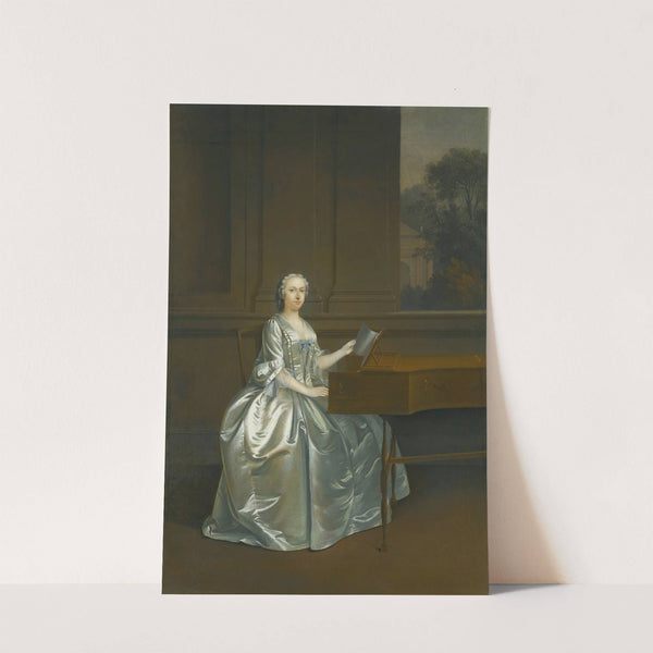 Portrait Of A Lady, Seated At A Harpsichord, Possibly Lucy, Duchess Of St. Albans (D. 1752) (1749) by Arthur Devis