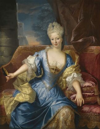 Portrait Of A Lady, Seated On A Canapé