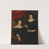 Portrait Of A Lady Seated, With A Gentleman Holding Her Hand (first half of the 17th Century) by Antwerp School
