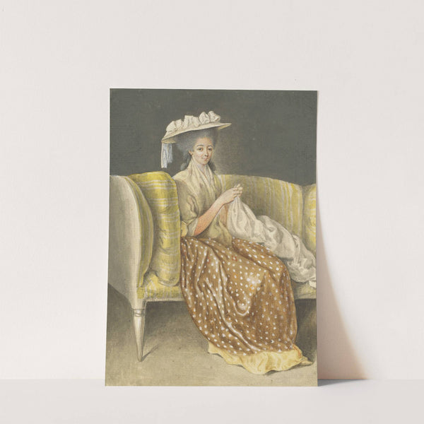 Portrait Of A Lady Sewing by Daniel Nikolaus Chodowiecki