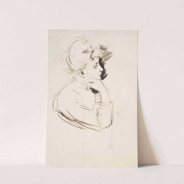 Portrait of a lady, Study by Akseli Gallen-Kallela