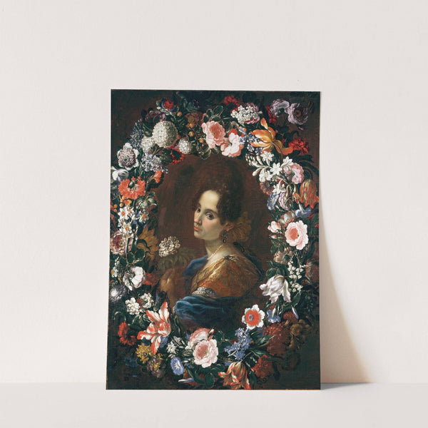 Portrait of a Lady, Surrounded by a Garland of Flowers by Mario Nuzzi
