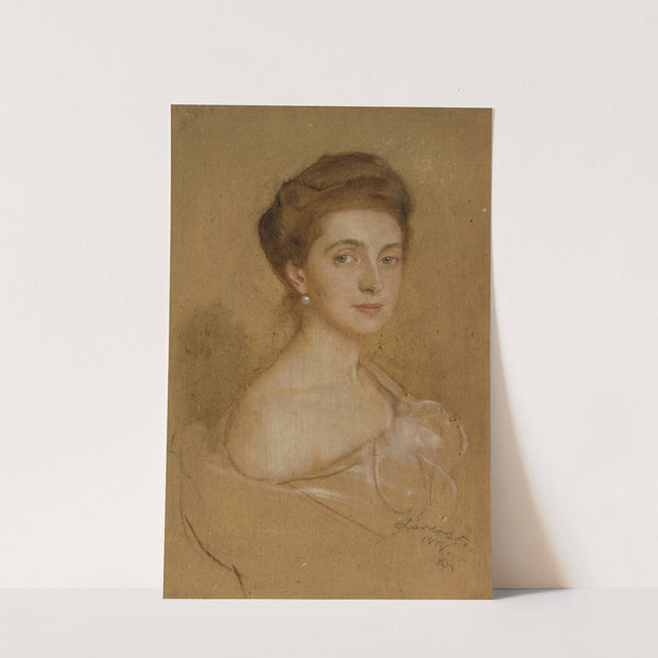 Portrait of a lady with a pearl by Philip Alexius de László