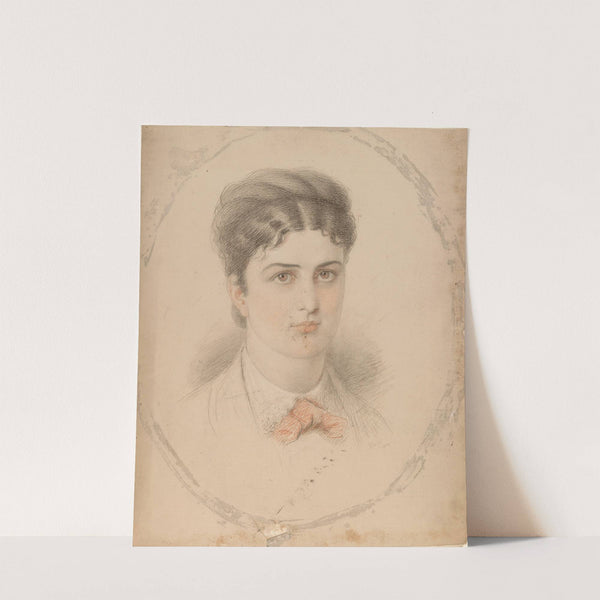 Portrait of a Lady with a Red Bow-tie by Henry Edward Doyle