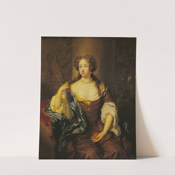 Portrait of a Lady with an Orange by Caspar Netscher