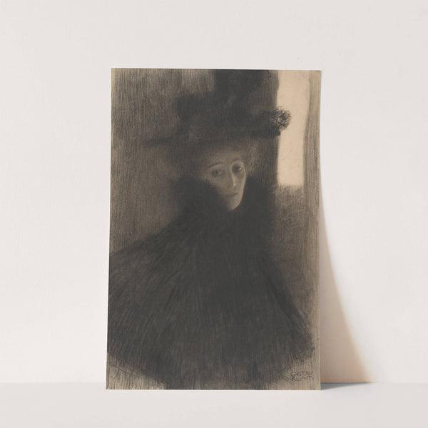 Portrait of a Lady with Cape and Hat by Gustav Klimt