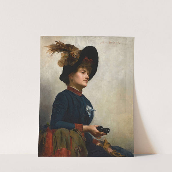 Portrait of a lady with ppera glasses by Anna Bilińska-Bohdanowicz