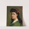 Portrait of a Lady with Red hairband by Vlaho Bukovac