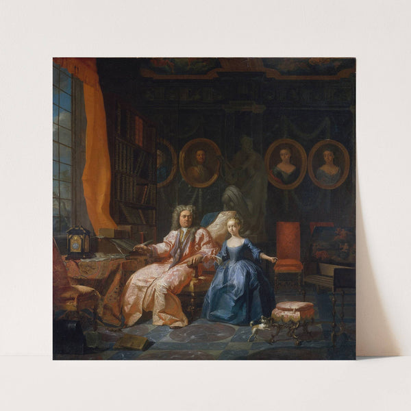 Portrait of a Man and his Daughter by Jan Carel Vierpeyl