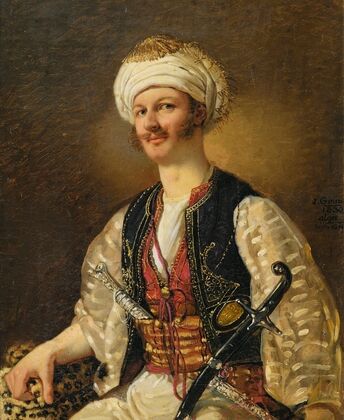Portrait of a man as an oriental