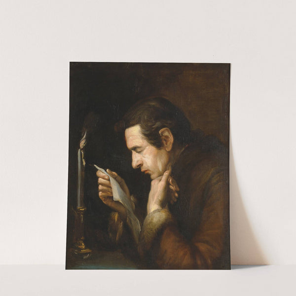 Portrait of A Man By Candlelight (18th Century) by French School