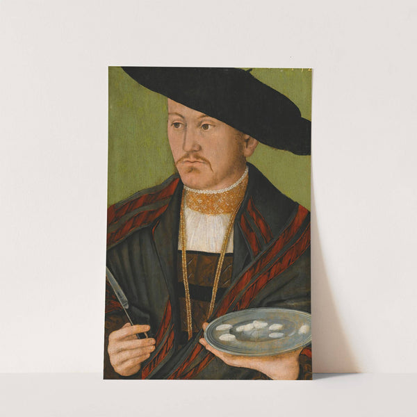 Portrait Of A Man Cutting Scallops, With A Fish Knife (early 16th century) by German School