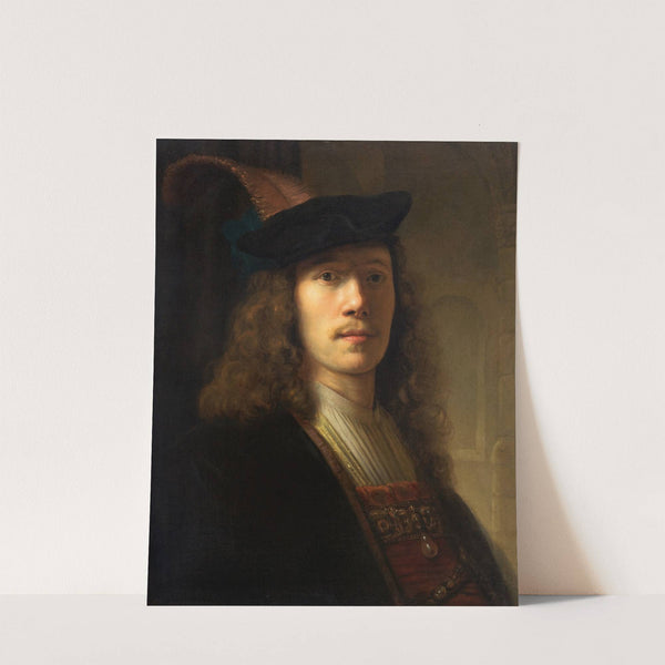 Portrait of a Man in a Feathered Bonnet by Pieter Hermansz Verelst