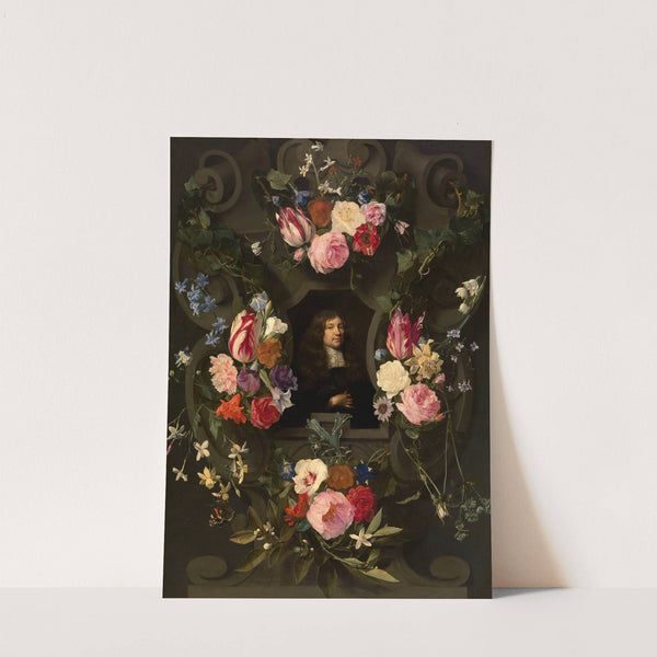 Portrait of a Man in a Guirland by Gonzales Coques