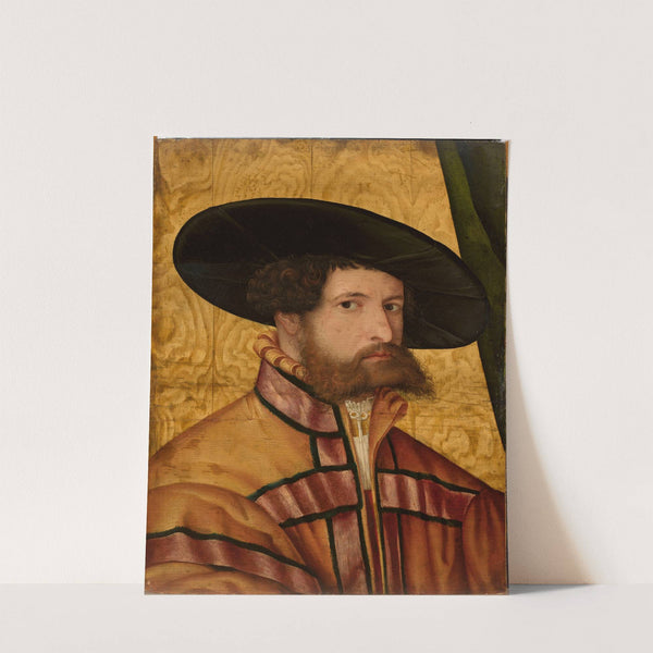 Portrait of a man in a hat by Hans Schöpfer the Elder