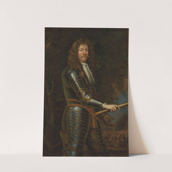 Portrait of a man in armour by Circle of John Michael Wright